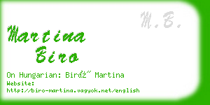 martina biro business card