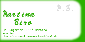 martina biro business card